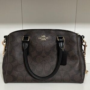 Coach Dark Brown and Black Satchel